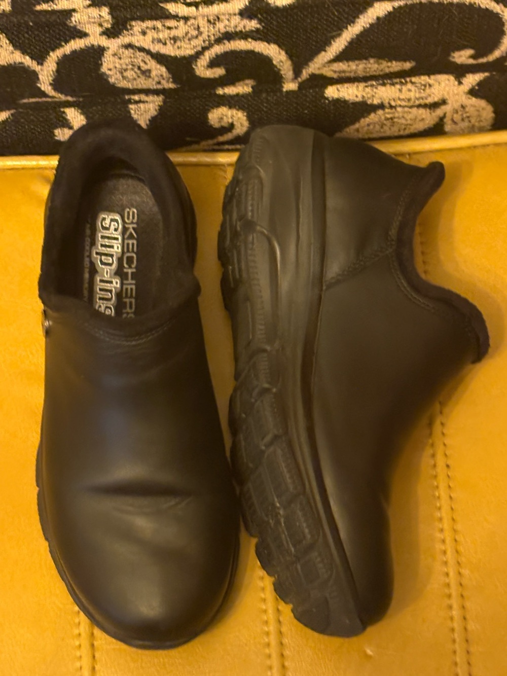 Skechers Whisper Black Slip-On Comfort Shoes